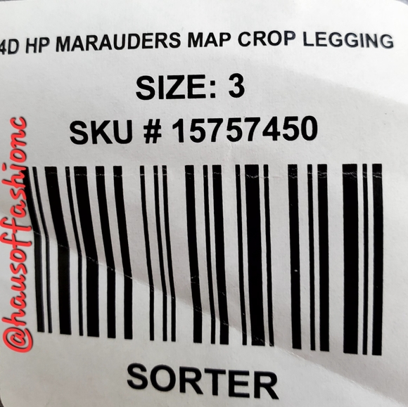 TORRID Harry Potter Marauders Map Crop Legging! NWT! - Picture 9 of 9